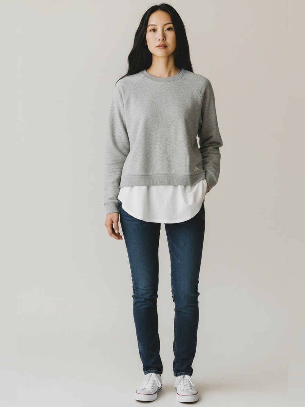 Adidas Crewneck with Mesh Bottom
